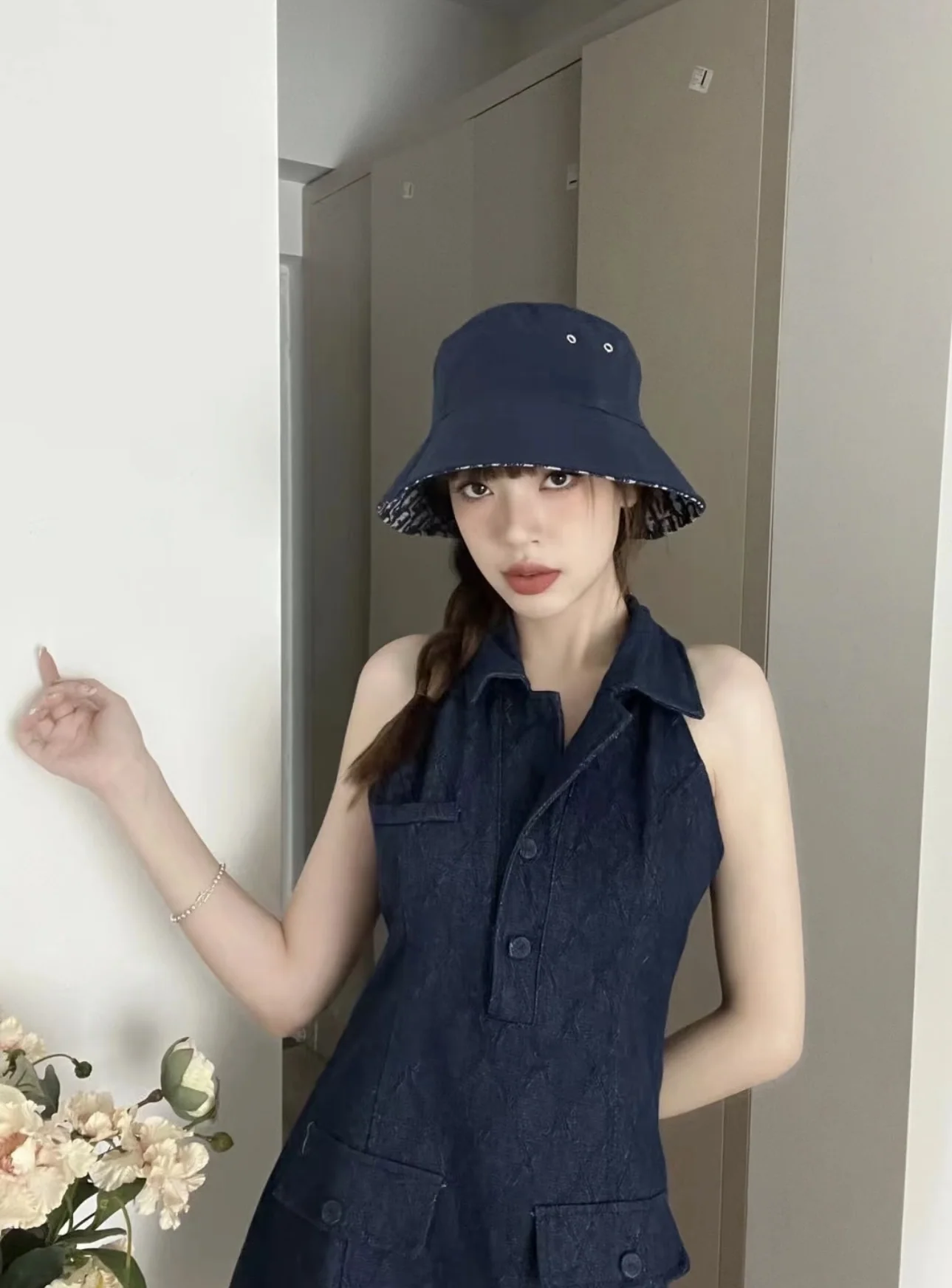 디올 리버시블 버킷 햇 모자 상세 이미지 1