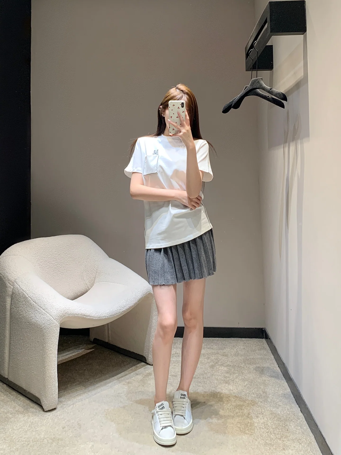 루이비통 자수 오버핏 코튼 반팔 티셔츠 5917 상세 이미지 6