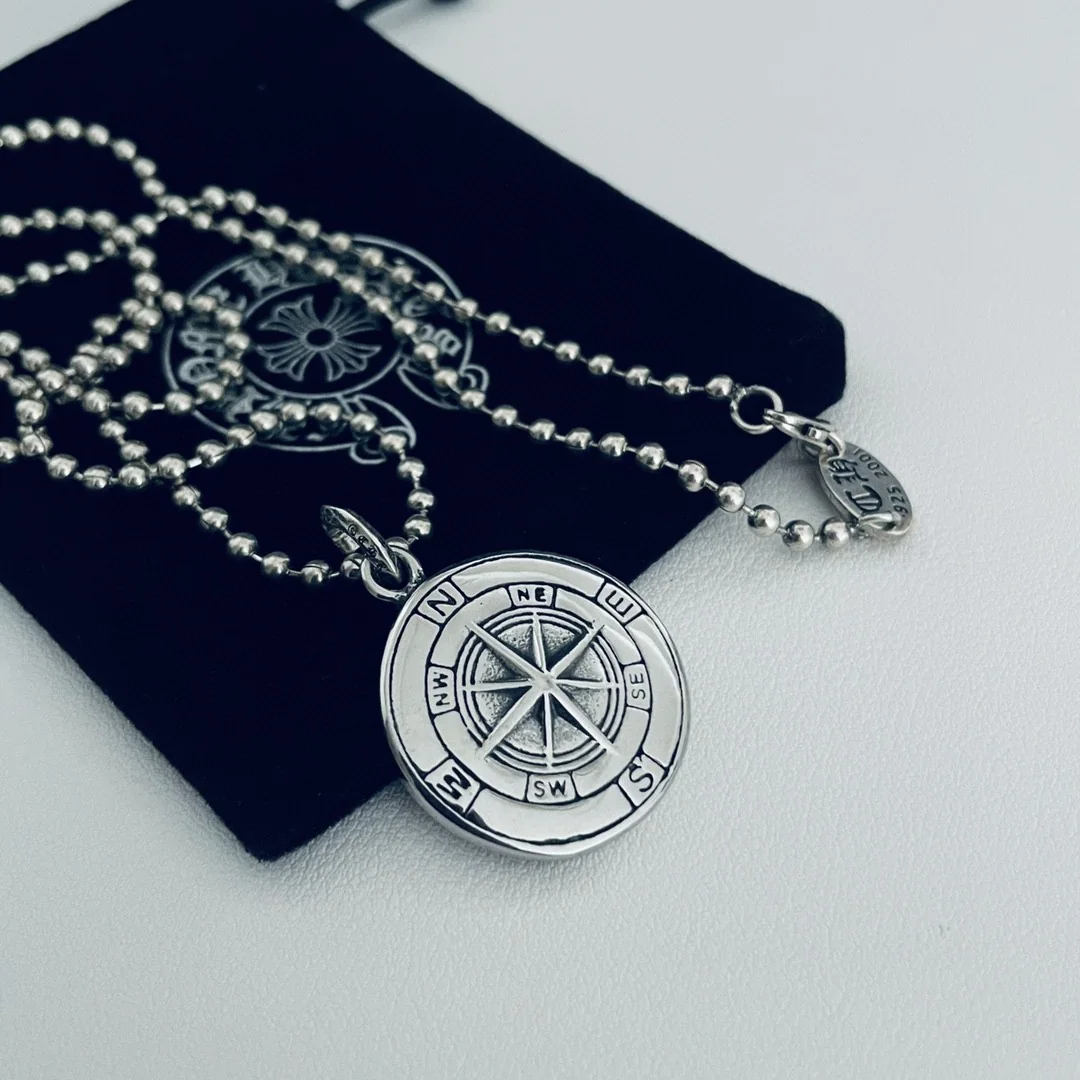 크롬하츠 클래식 레트로 컴퍼스 펜던트 목걸이 상세 이미지 5