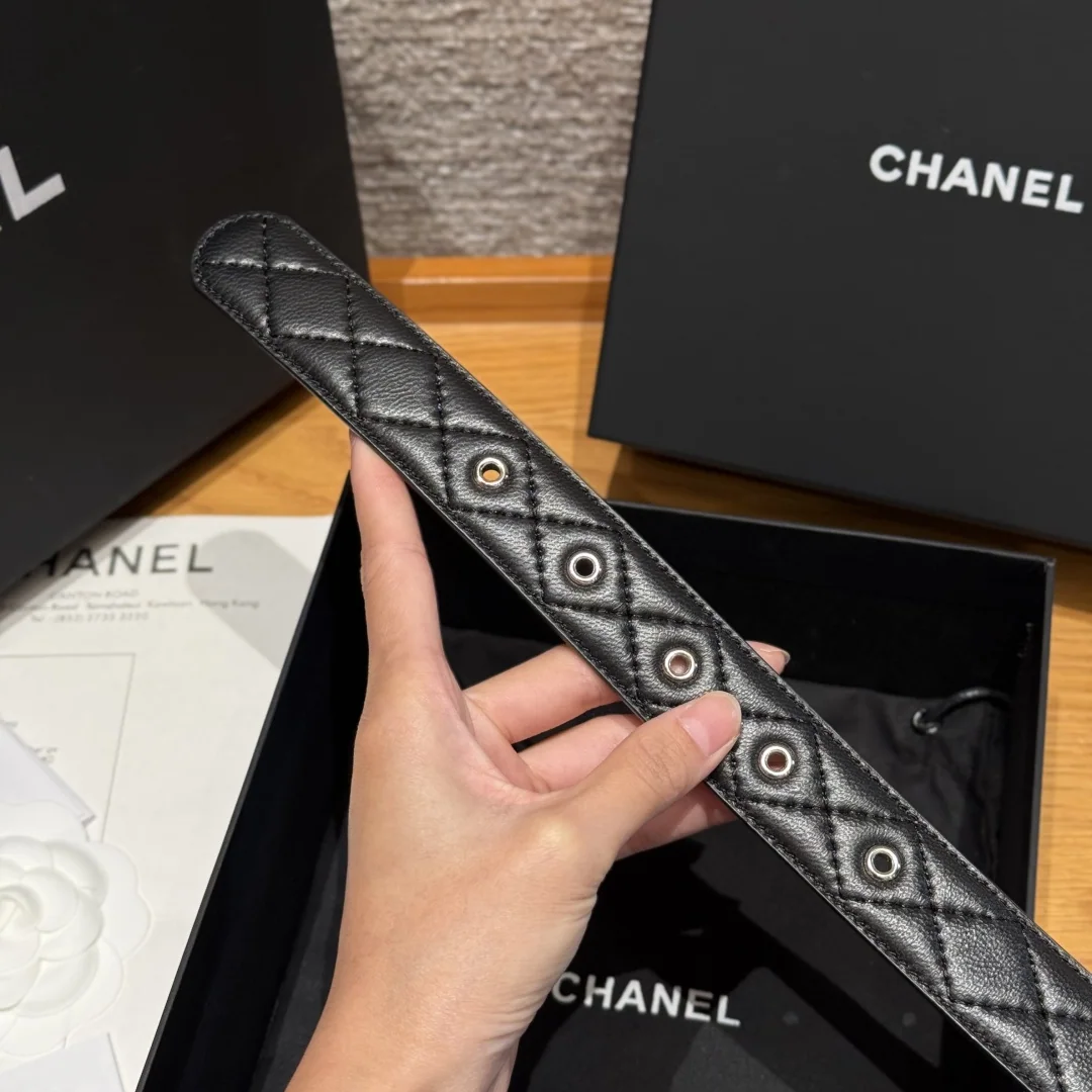 샤넬 램스킨 더블 C 메탈 로고 벨트 상세 이미지 7