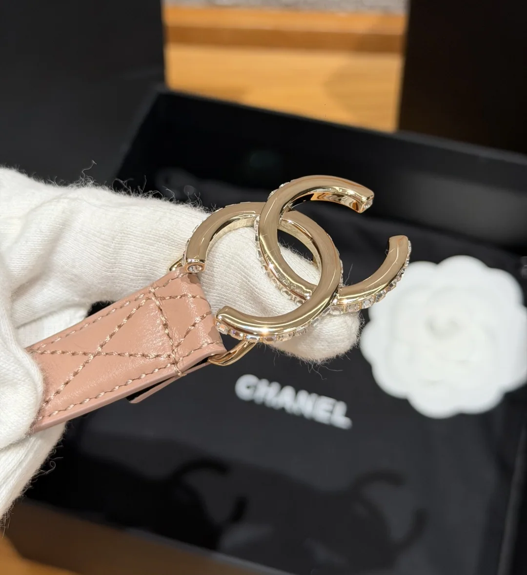 샤넬 퀼팅 램스킨 벨트 20mm 상세 이미지 3