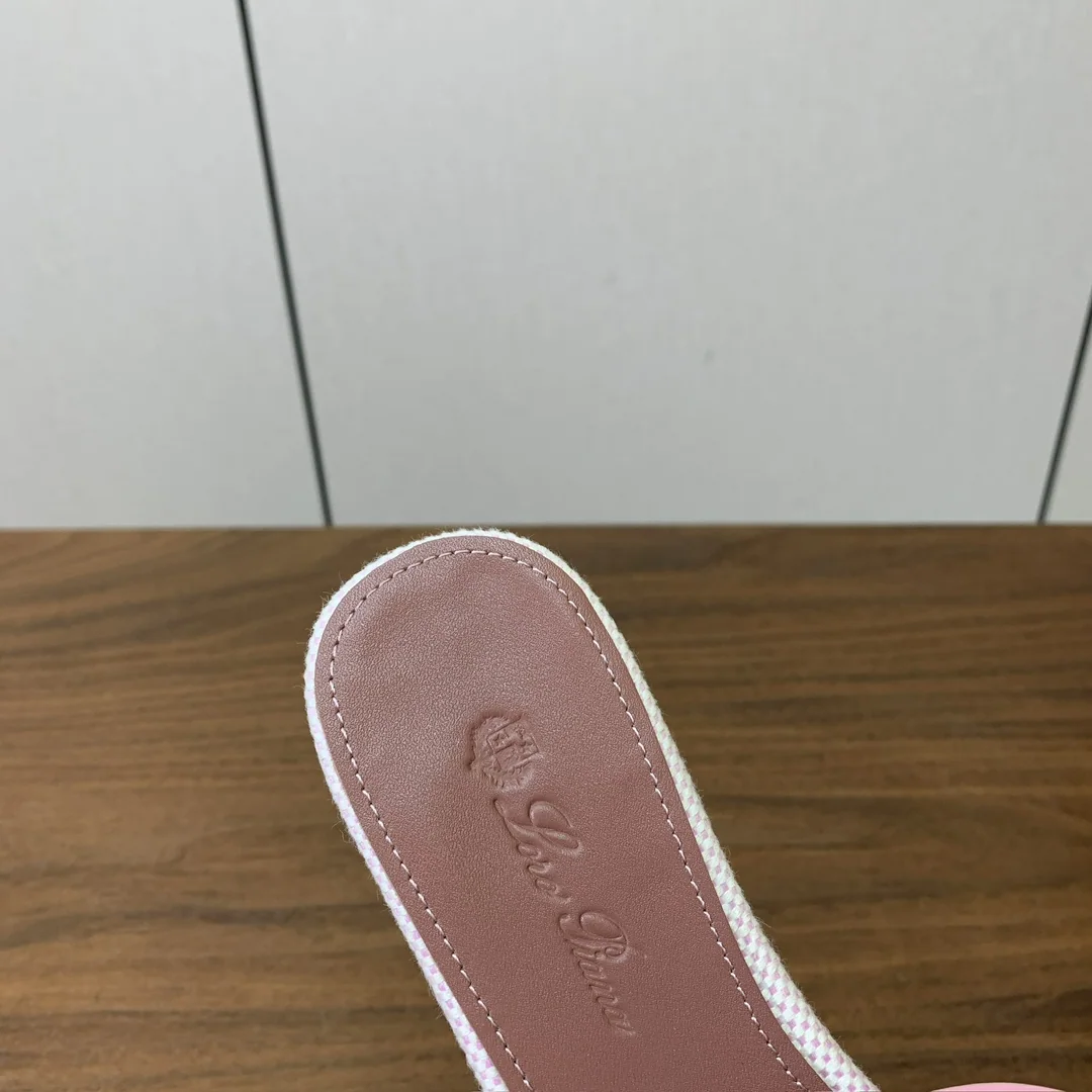 로로피아나 컬러 블록 플랫 샌들 상세 이미지 7