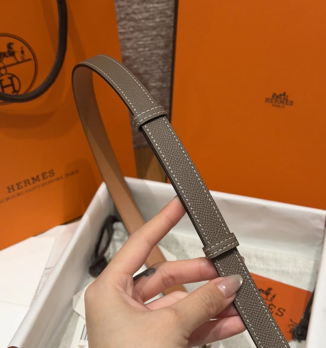 에르메스 켈리 팔라듐 버클 가죽 벨트 상세 이미지 8