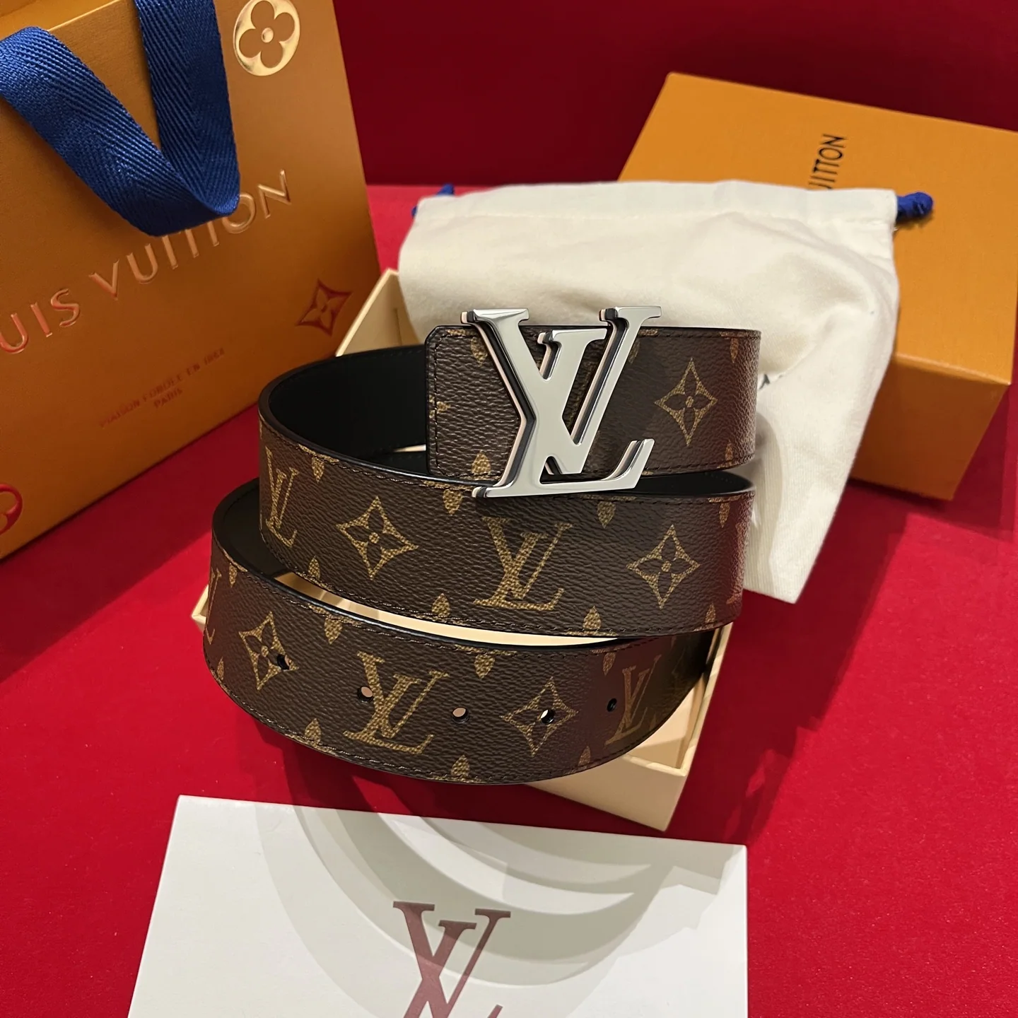 루이비통 LV 옵티컬 버클 캔버스 벨트 상세 이미지 9