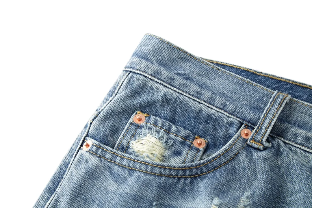 발렌시아가 더블 레이어 데미지 남성 청바지 상세 이미지 4