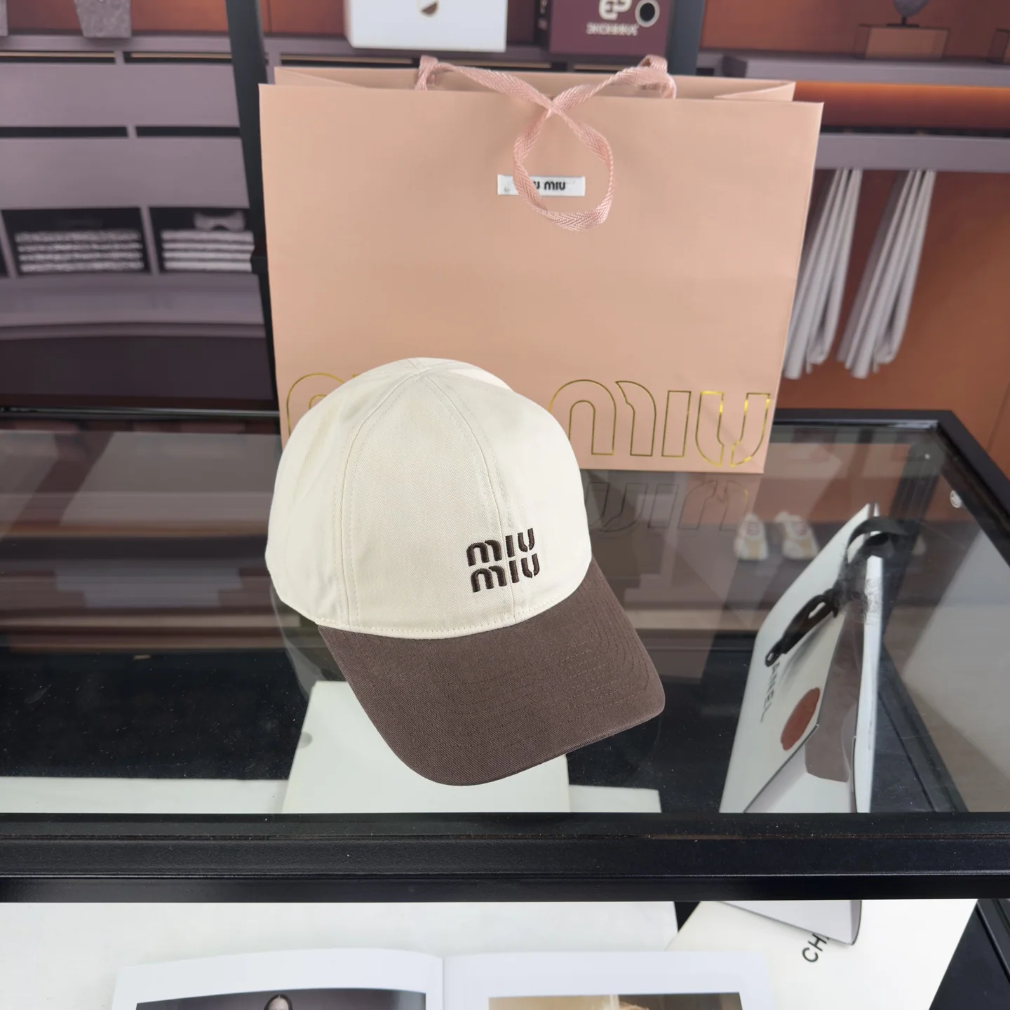 미우미우 컬러 블록 야구모자 상세 이미지 3