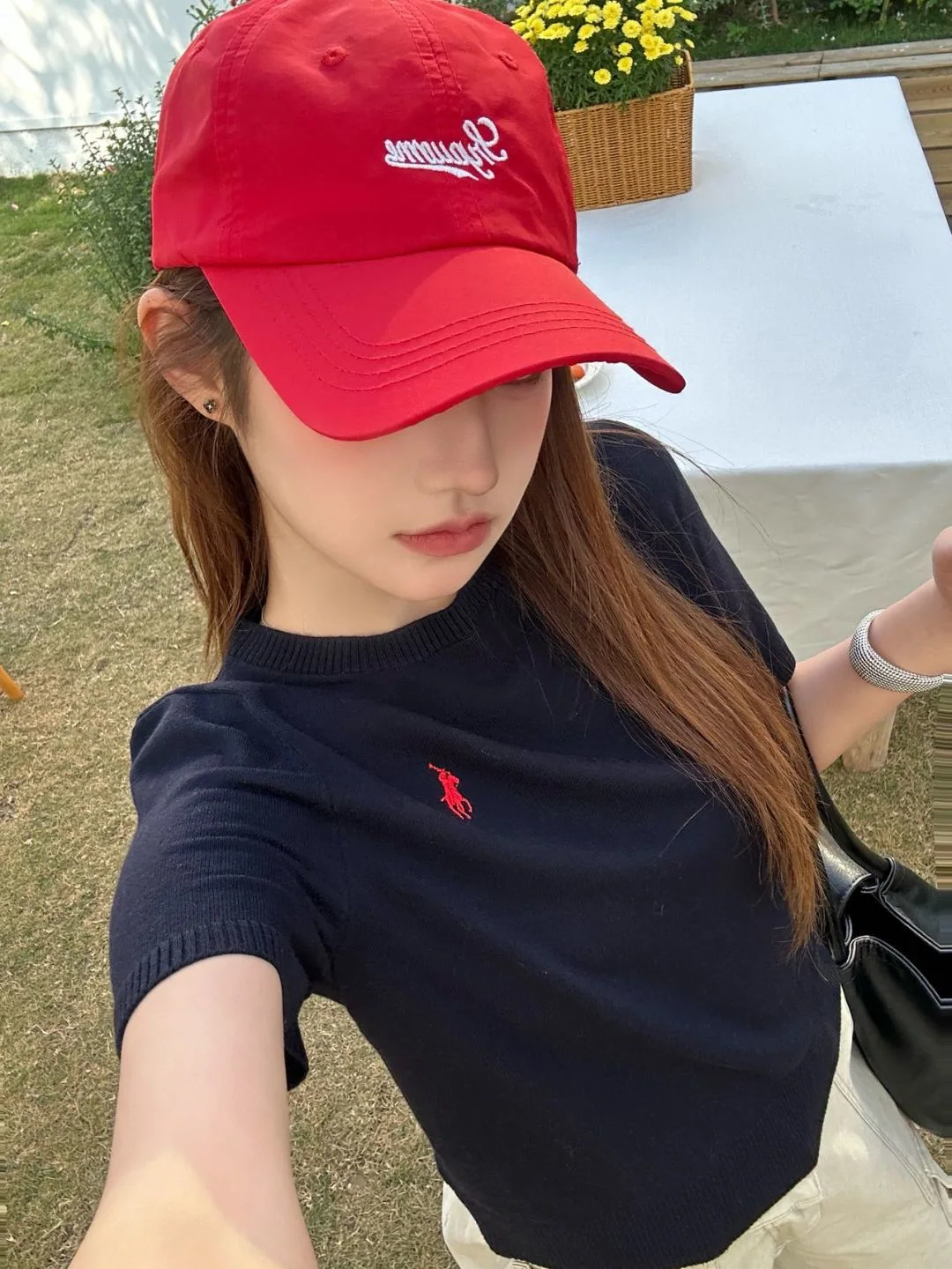 폴로 여성 니트 반팔 티셔츠 상세 이미지 5