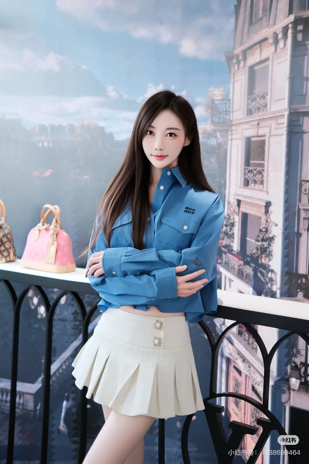 미우미우 라펠 긴소매 포켓 자켓 상세 이미지 3