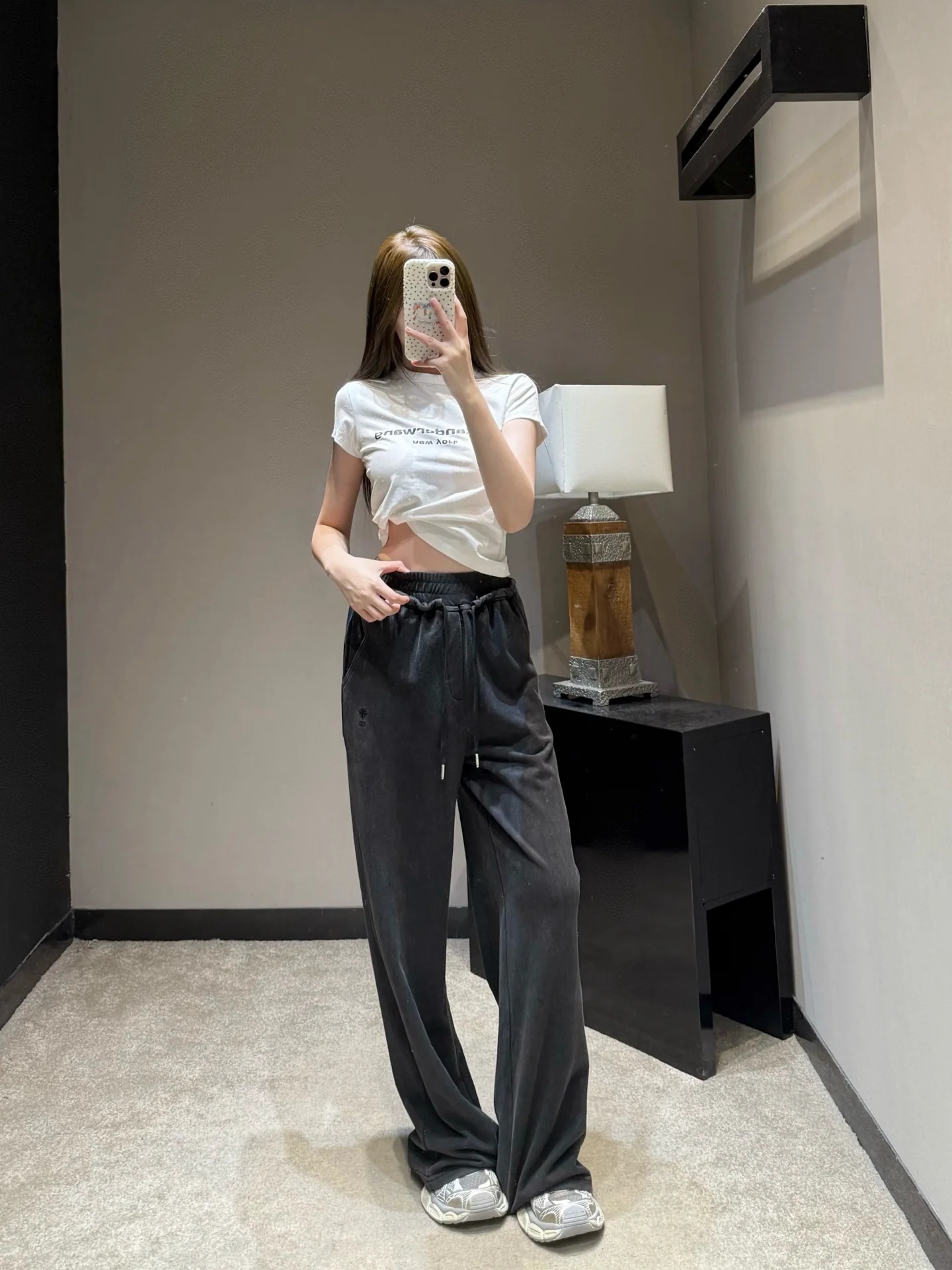 디올 블루 와이드 레그 여성 바지 상세 이미지 2