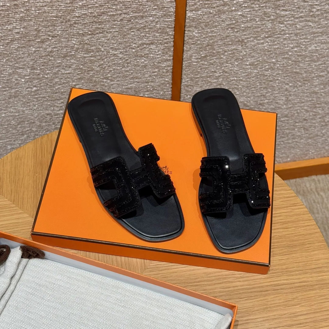 에르메스 오란 스웨이드 장식 슬리퍼 8366 상세 이미지 4