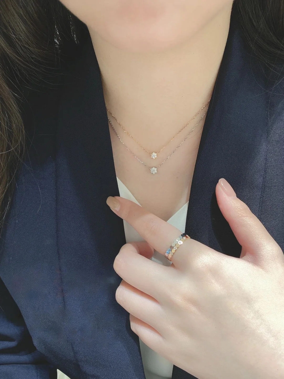 쇼메 비 마이 러브 18 K 로즈 골드 다이아몬드 목걸이 상세 이미지 4