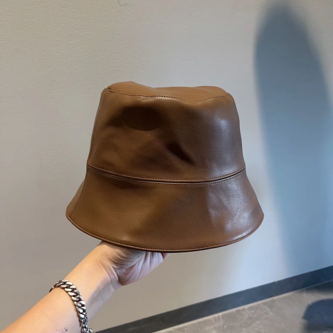 프라다 워시드 가죽 버킷햇 모자 상세 이미지 1