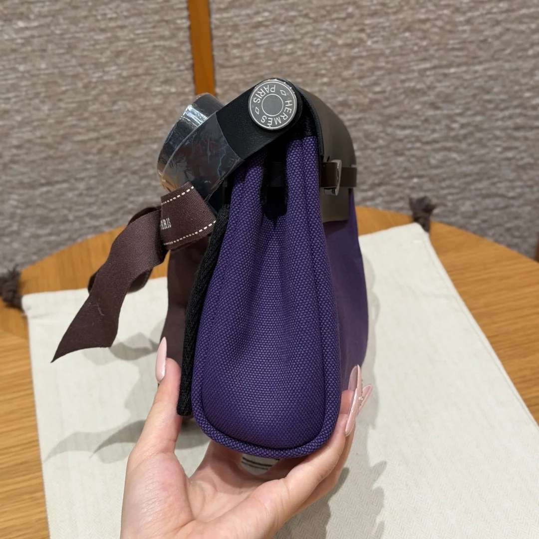 에르메스 미니 하버 캔버스 가죽 숄더백 상세 이미지 3