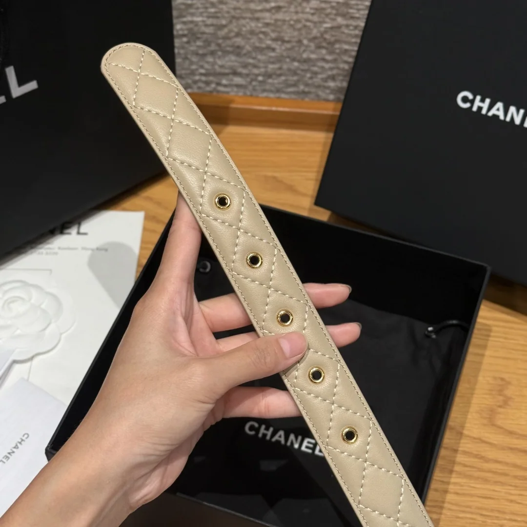 샤넬 더블 C 로고 양가죽 벨트 상세 이미지 6