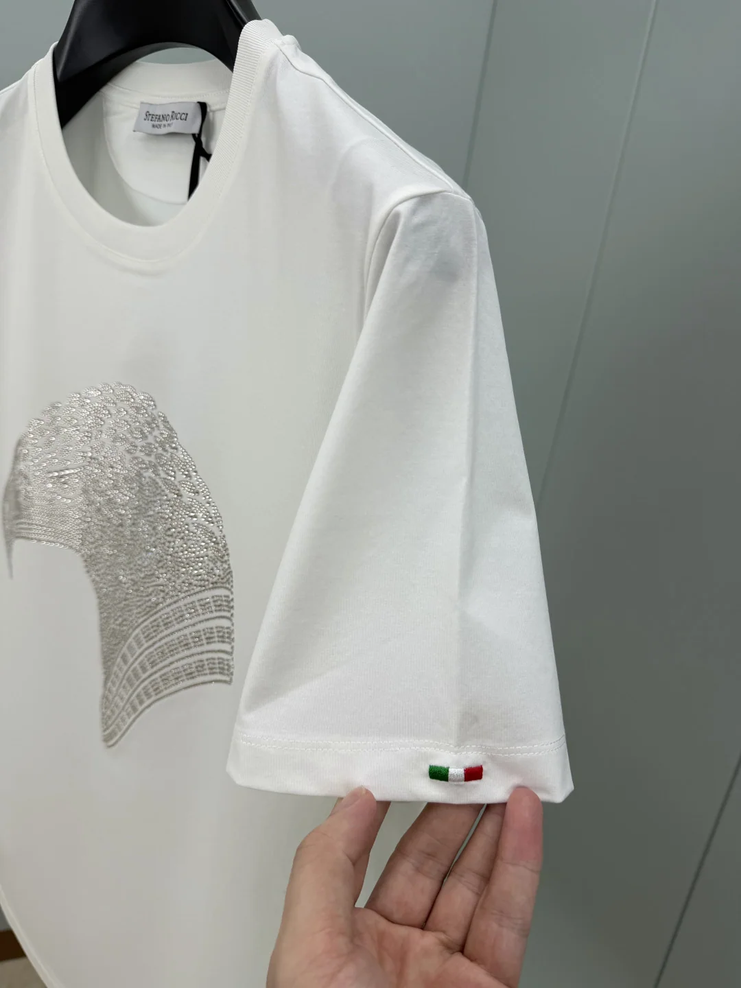 스테파노리치 크리스털 이글 장식 남성 반팔 티셔츠 상세 이미지 5