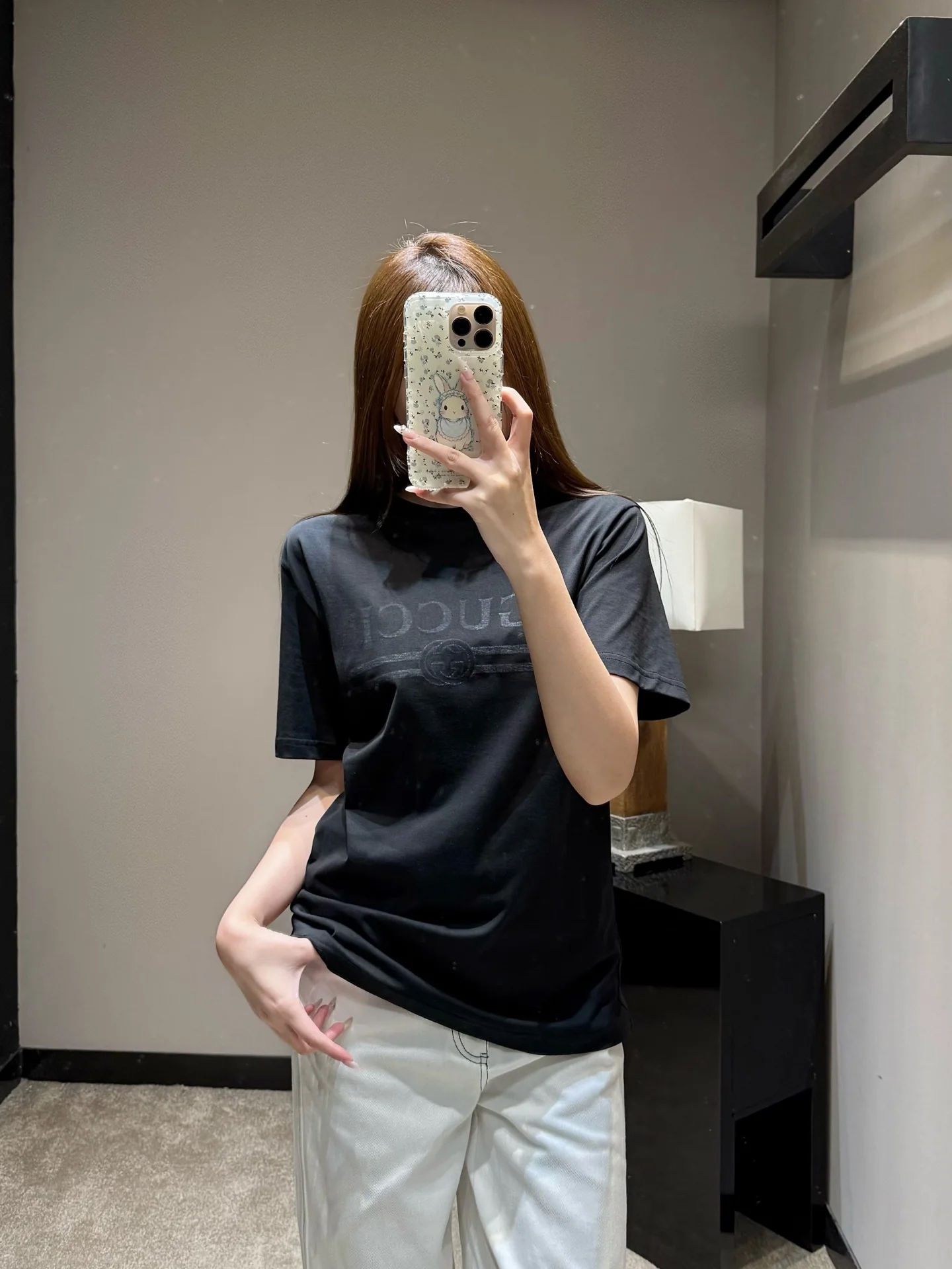 구찌 레터 프린트 크루넥 반팔 티셔츠 26 SS 상세 이미지 7