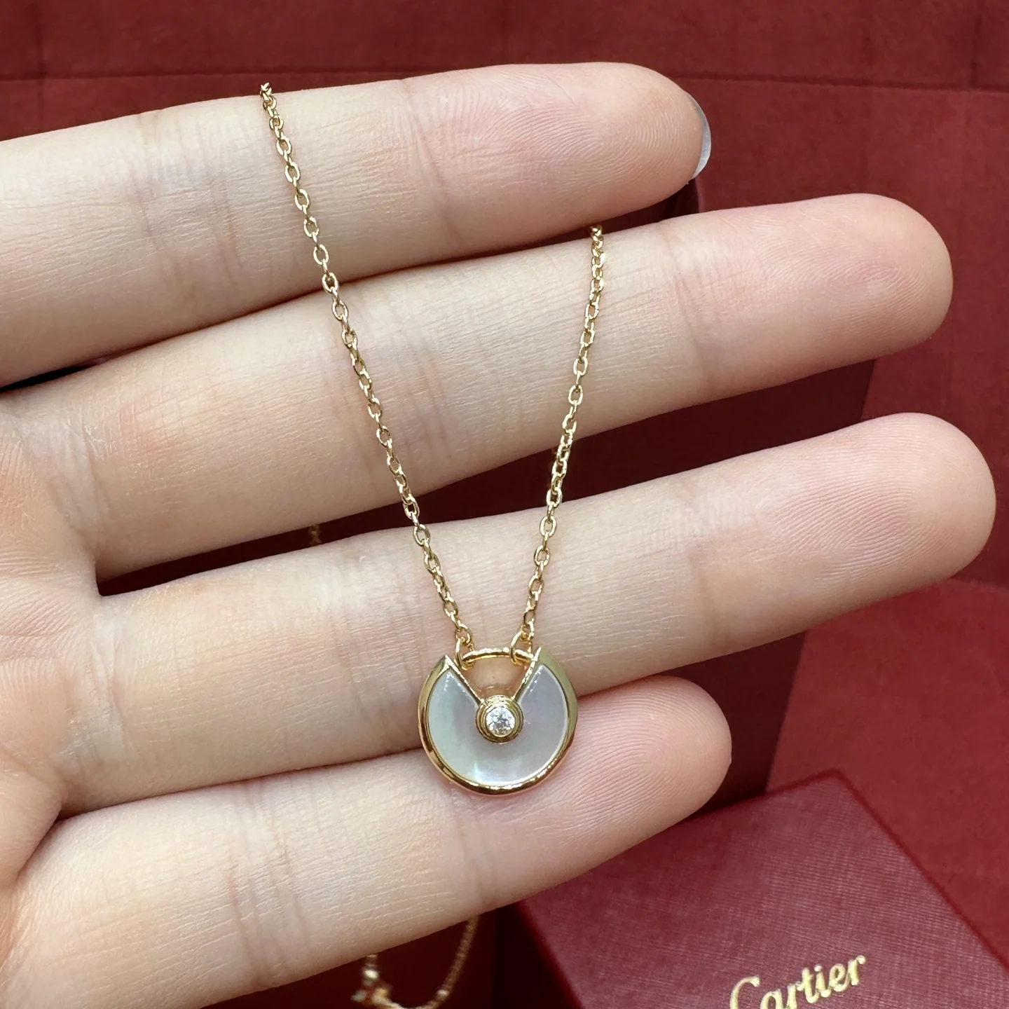 까르띠에 아뮬레 진주 다이아몬드 목걸이 178378