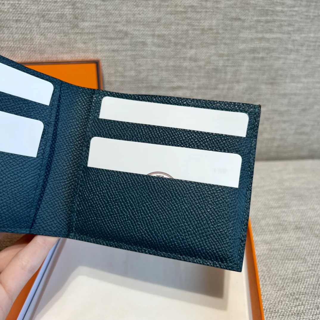 에르메스 엡솜 가죽 짧은 지갑 소나무 녹색 상세 이미지 7