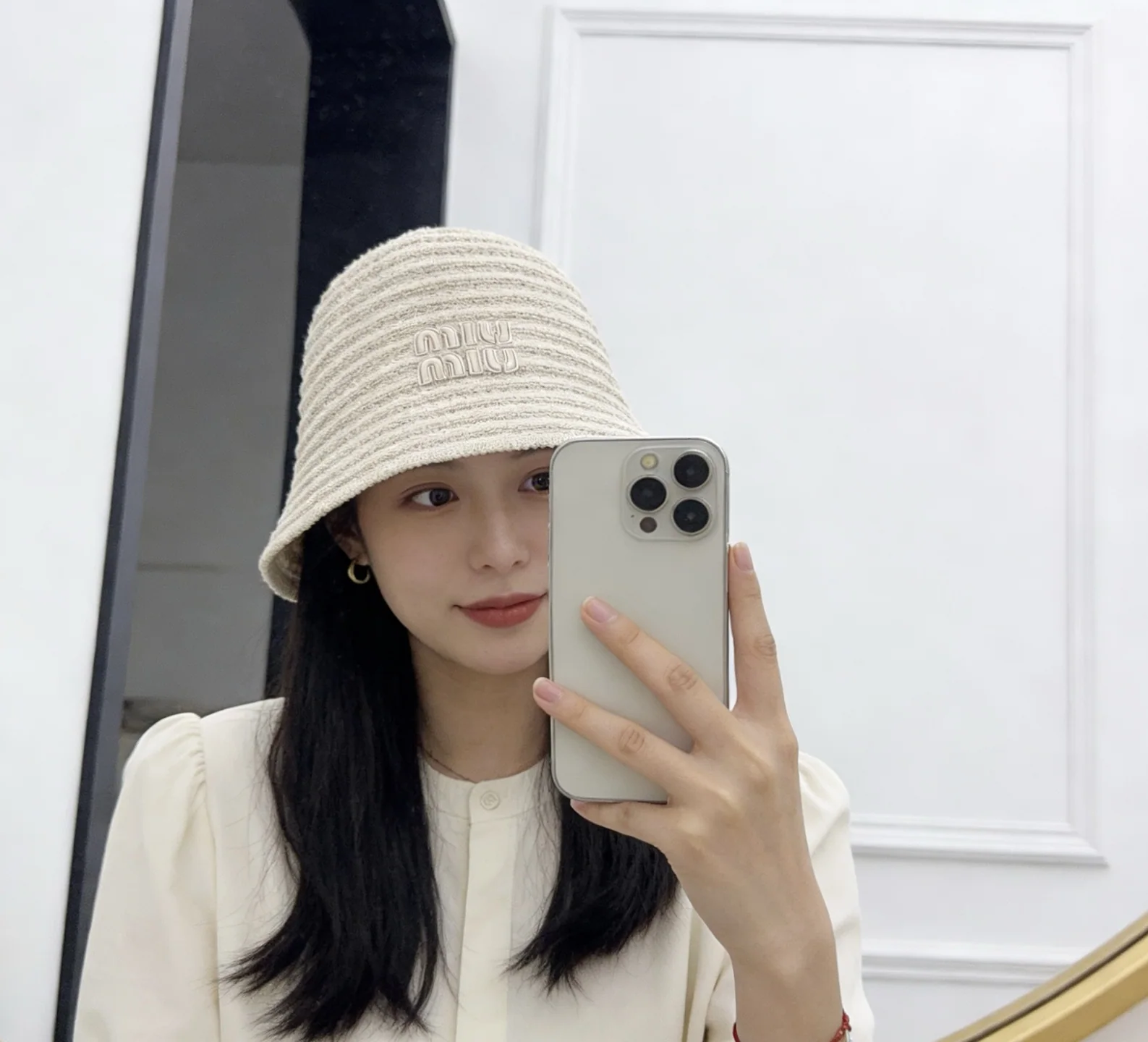 미우미우 모자 80787 Miu Miu Cap 상세 이미지 9