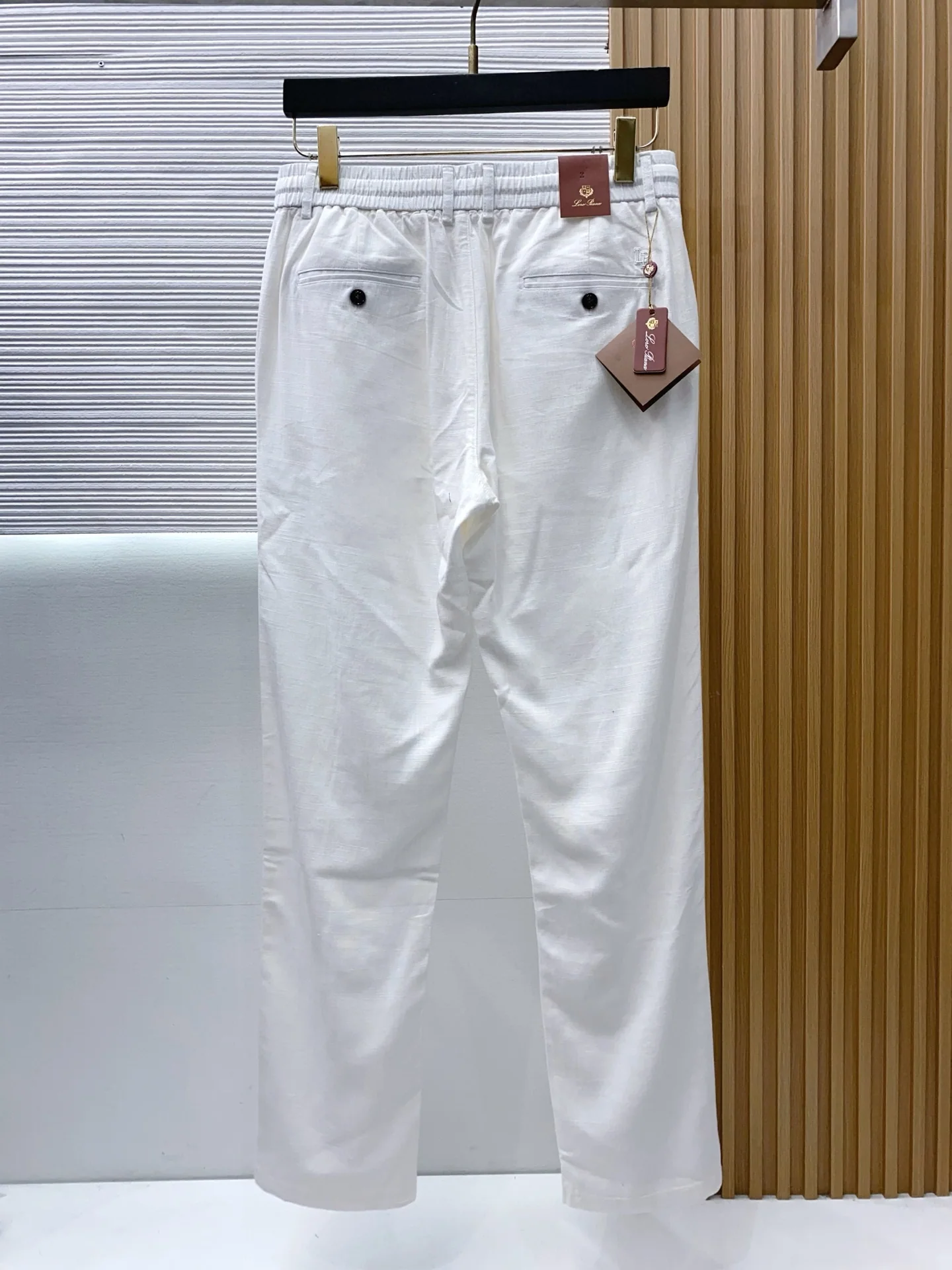 로로피아나 린넨 코튼 혼방 남성 바지 2026 SS 상세 이미지 8