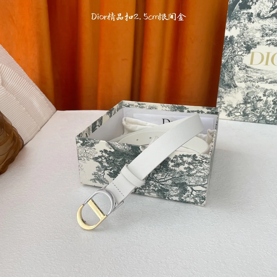 디올 CD 버클 송아지가죽 벨트 상세 이미지 1