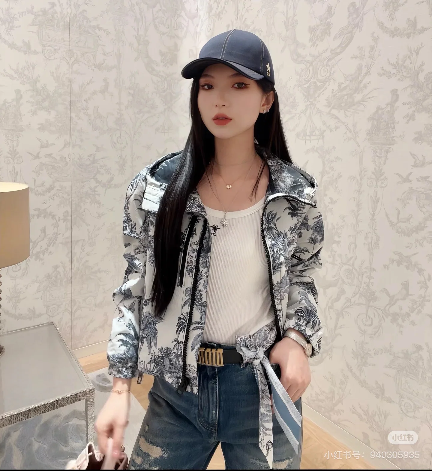 디올 자카드 방풍 숏 자켓 상세 이미지 3