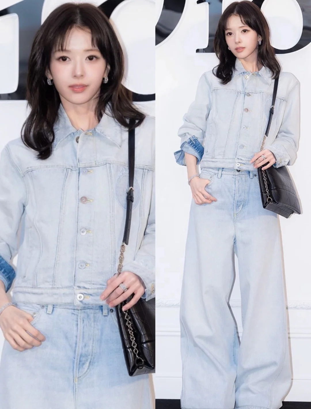 디올 로고 자수 라펠 데님 자켓 상세 이미지 8