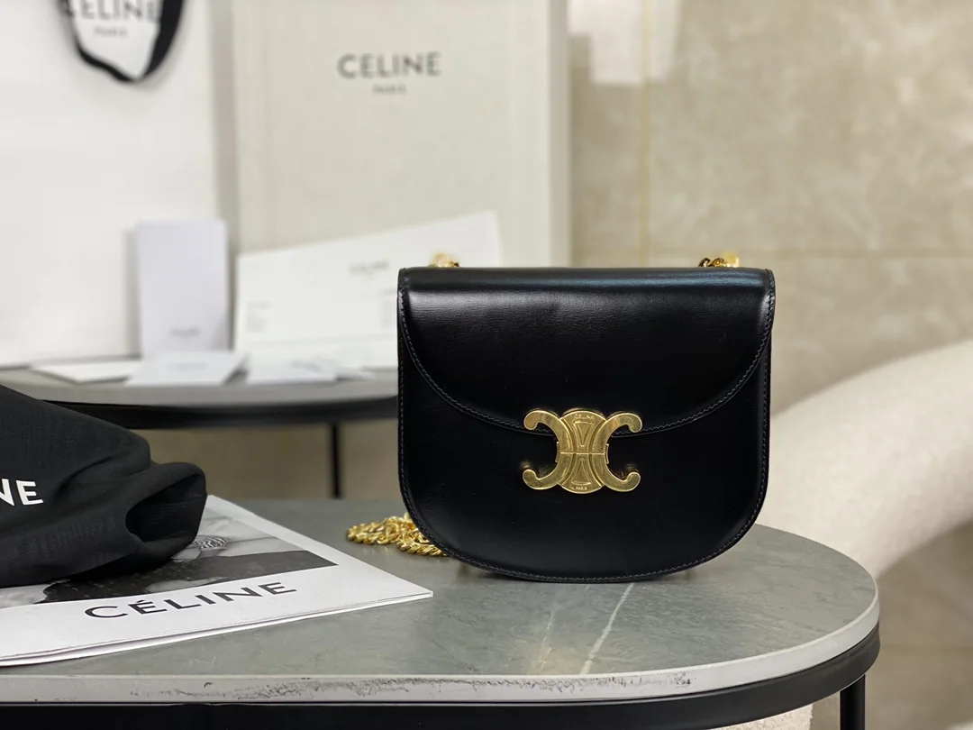 셀린느 개선문 가죽 체인 새들 백 가방 상세 이미지 1