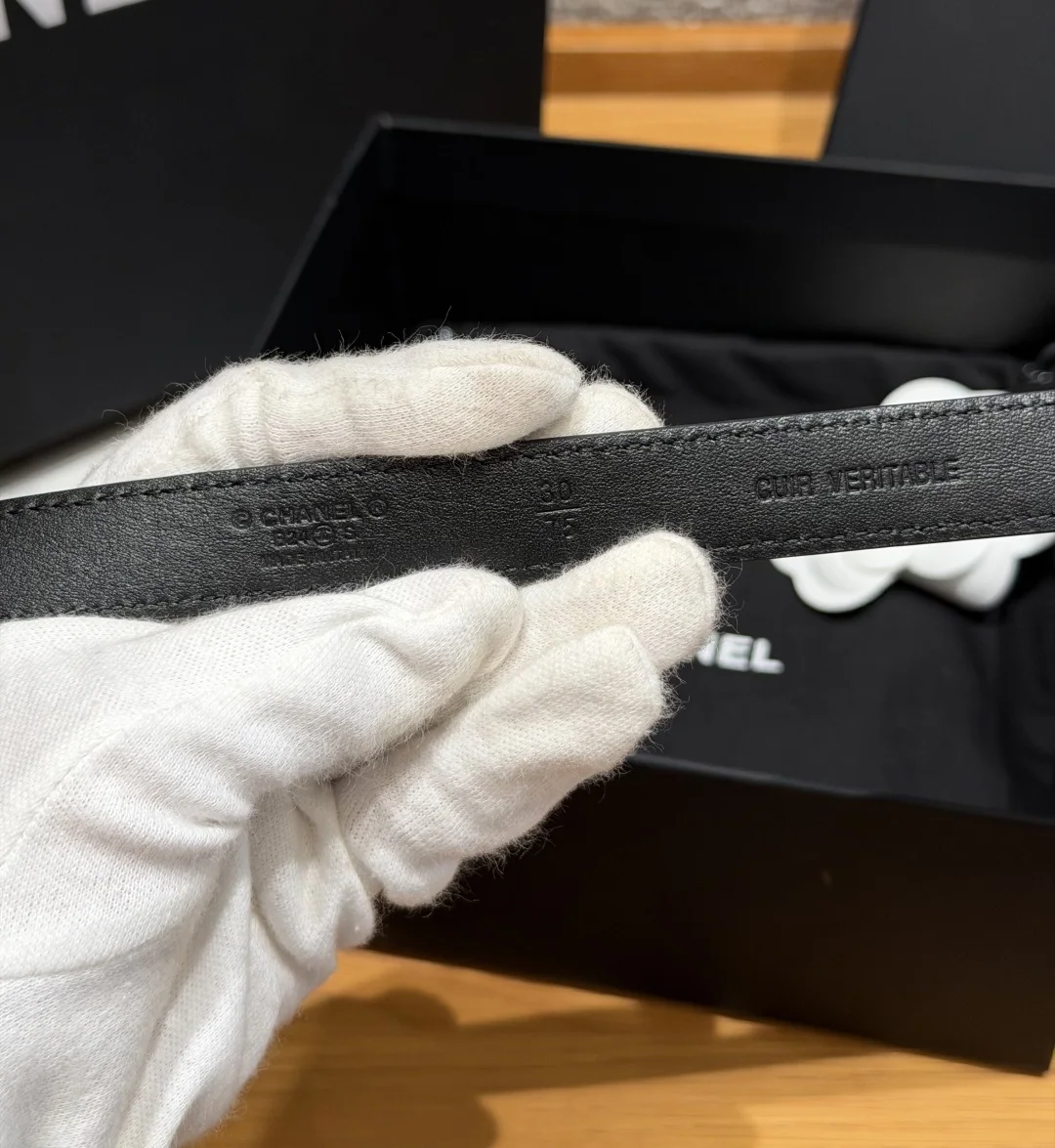 샤넬 퀼팅 램스킨 벨트 20mm 상세 이미지 4