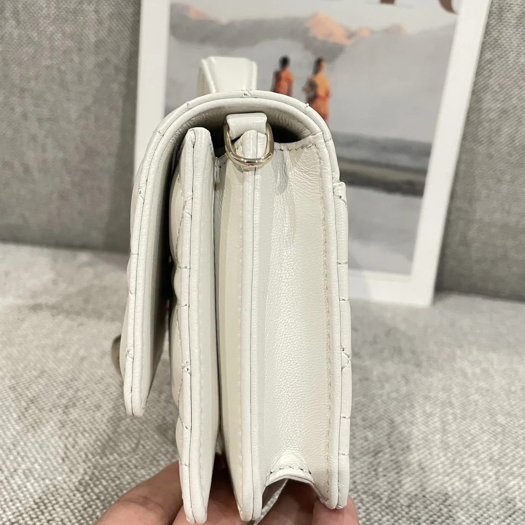 디올 펄 체인 양가죽 클러치백 상세 이미지 4