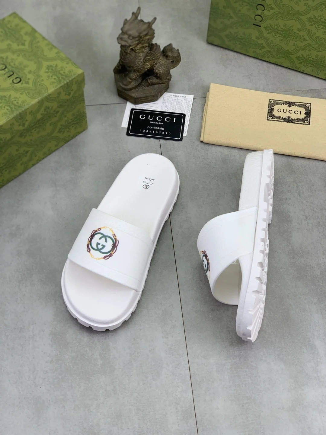 구찌 더블 G 콤비네이션 슬리퍼 상세 이미지 3