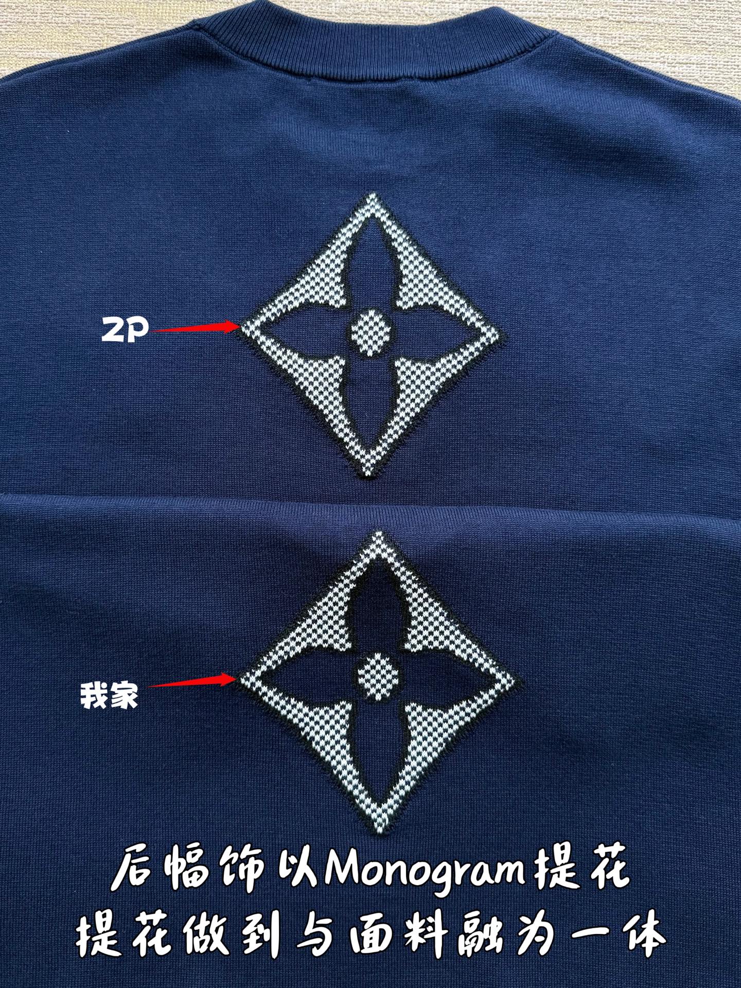 루이비통 모노그램 플로랄 니트 여성 반팔 티셔츠 2025 SS 상세 이미지 8