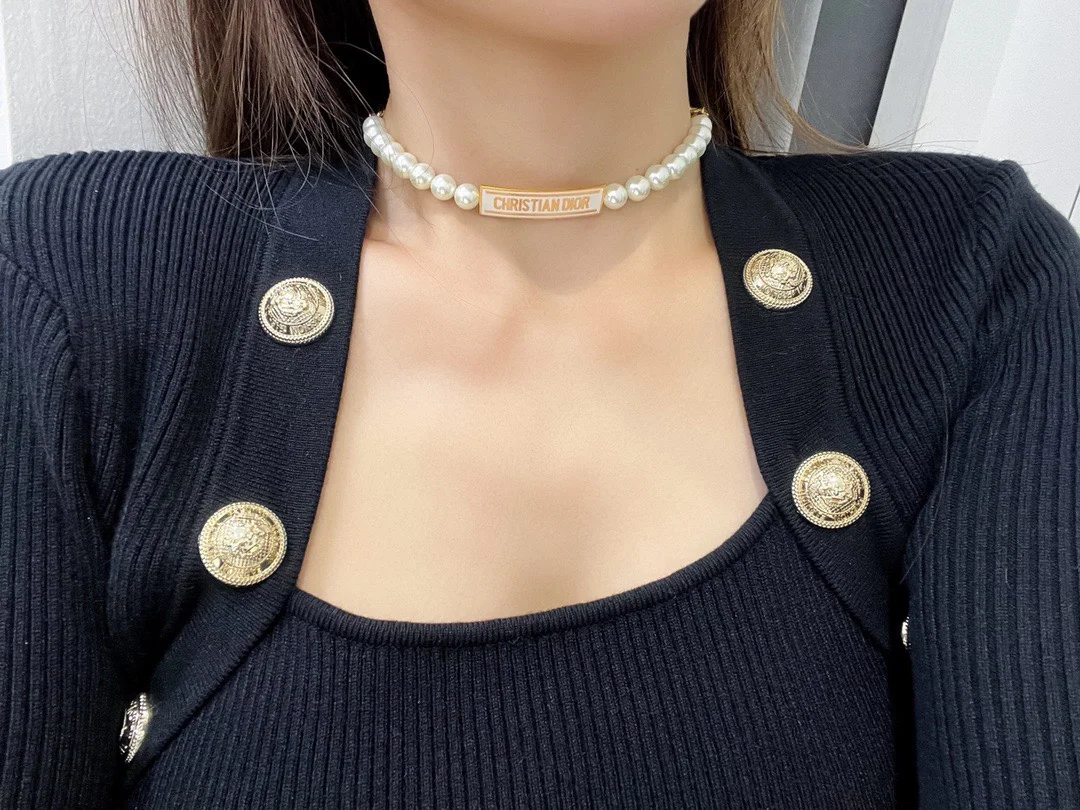 디올 스와로브스키 블루 비즈 목걸이 상세 이미지 8