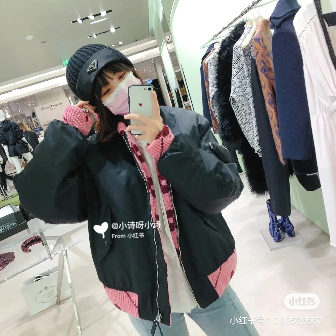 프라다 새틴 니트 비니 모자 상세 이미지 2