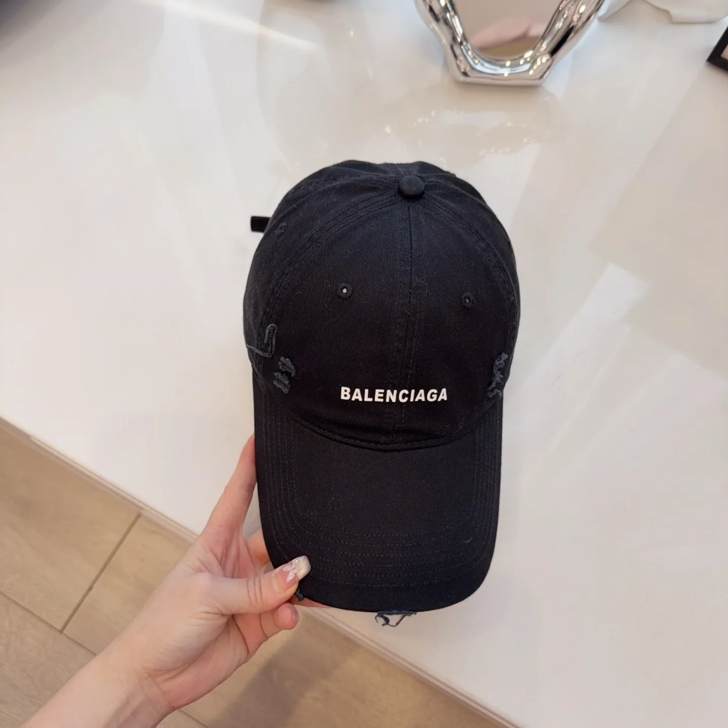 발렌시아가 배색 야구모자 상세 이미지 2