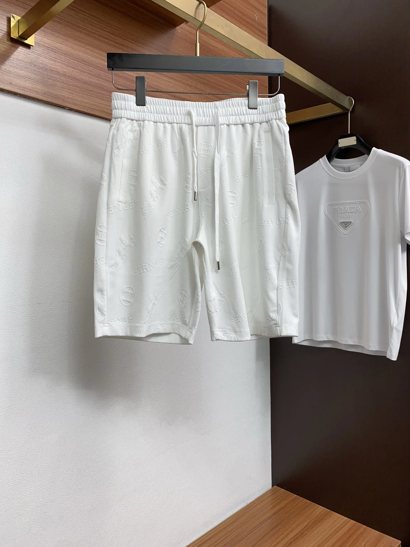 에르메스 자카드 유니섹스 반팔 티셔츠 상세 이미지 5
