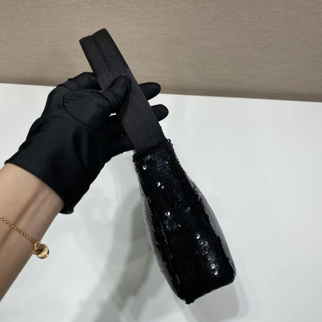 프라다 자수 라인스톤 호보백 1NE515 상세 이미지 6