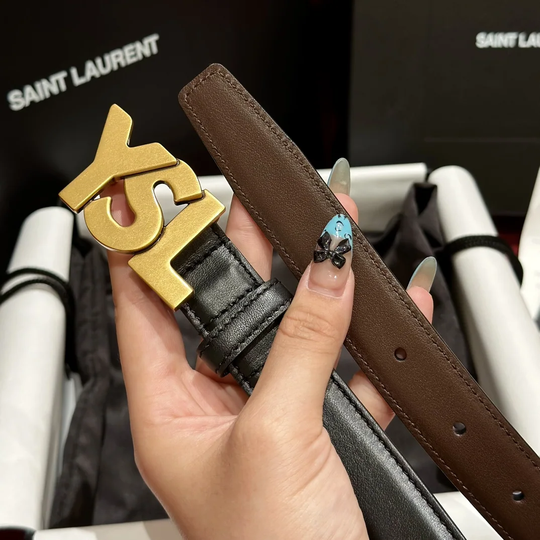 생로랑 양면 카프스킨 YSL 버클 벨트 상세 이미지 5