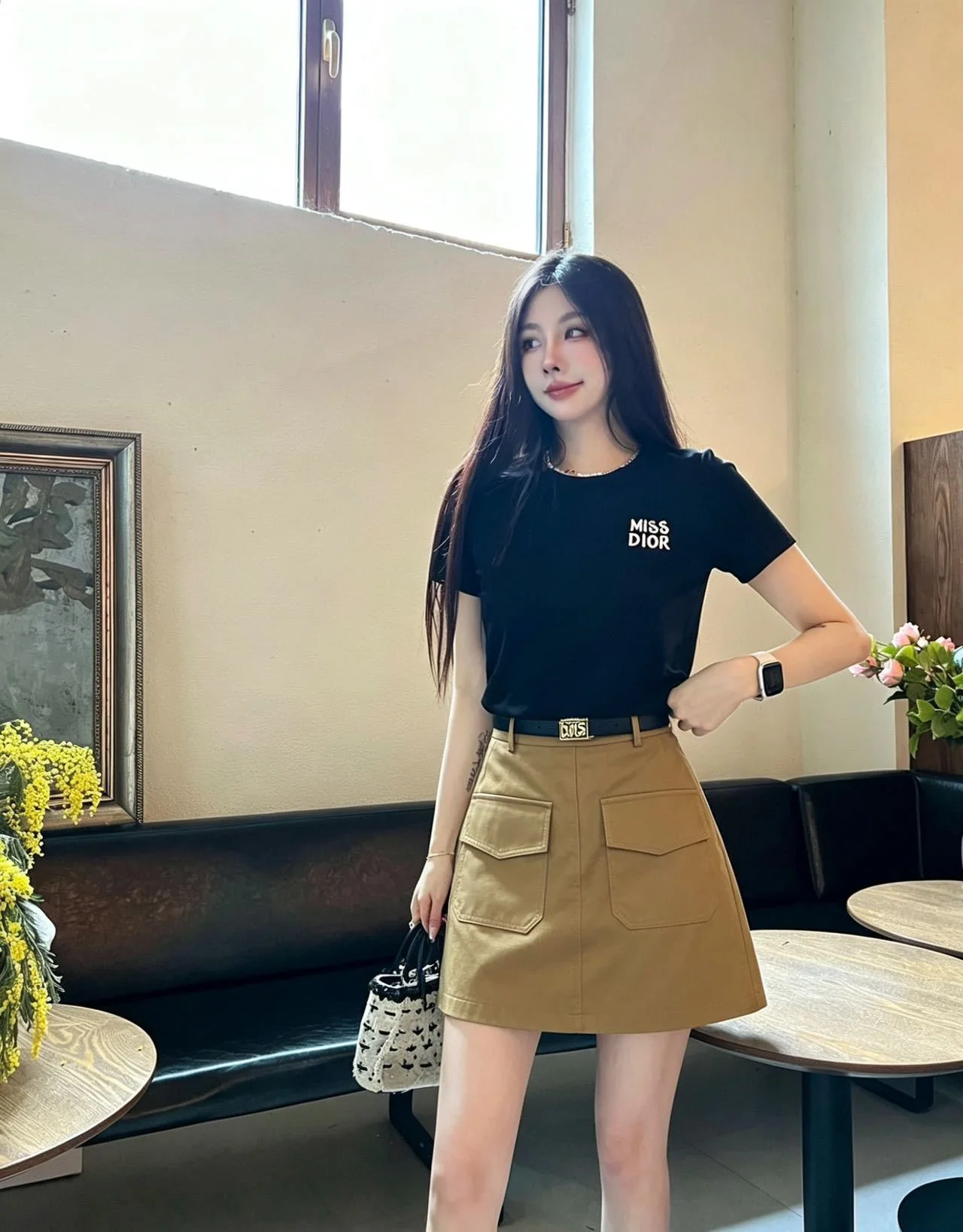 디올 라운드넥 여성 반팔 티셔츠 2026 SS 상세 이미지 1
