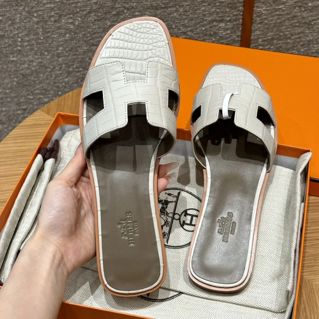 에르메스 오란 악어가죽 샌들 상세 이미지 6