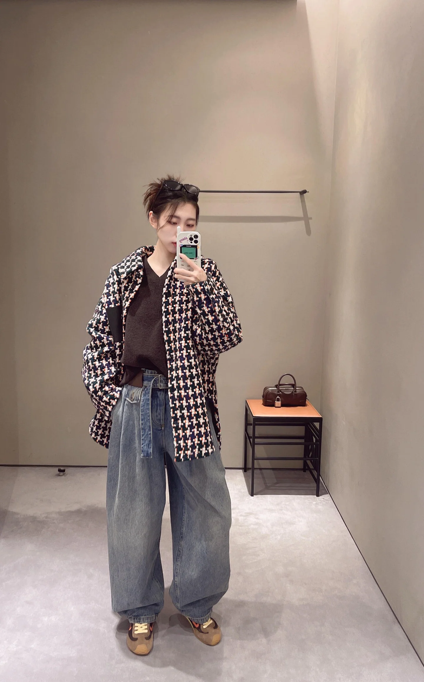 로에베 플리츠 와이드 레그 데님 팬츠 26 SS 상세 이미지 9