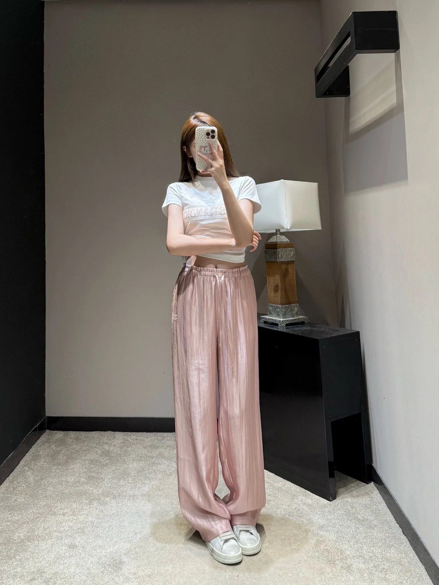 미우미우 텐셀 허리밴드 여성 바지 상세 이미지 6