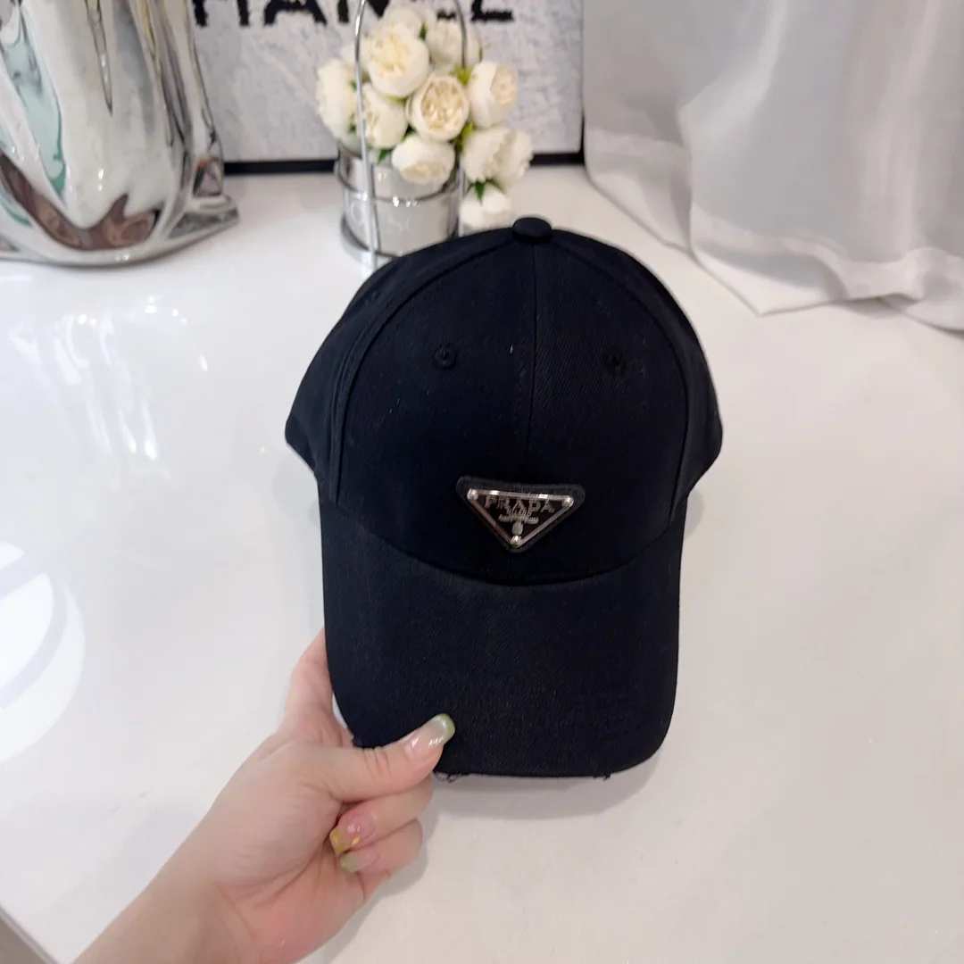 프라다 데미지 가공 코튼 베이스볼 모자 상세 이미지 6