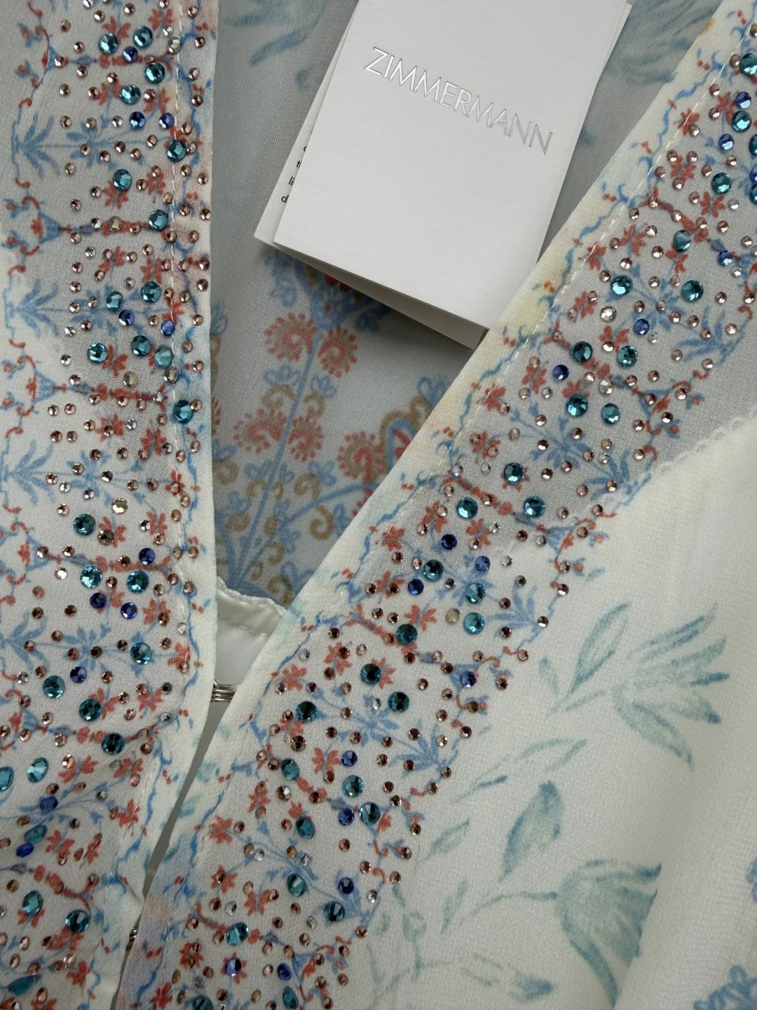 짐머만 비즈 자수 시폰 A라인 맥시 원피스 상세 이미지 3