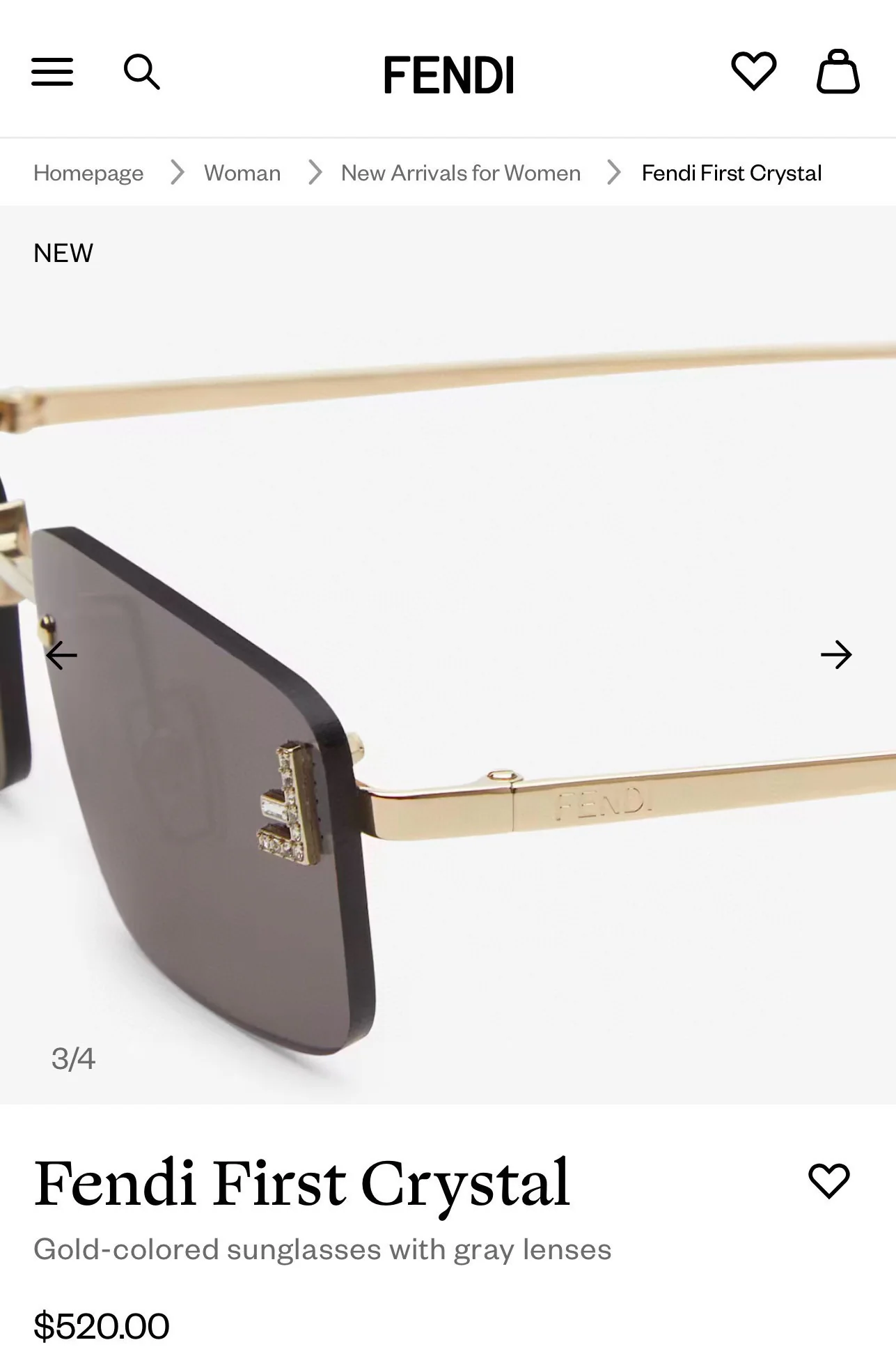 펜디 선글라스 74272 Fendi Sunglasses 상세 이미지 1