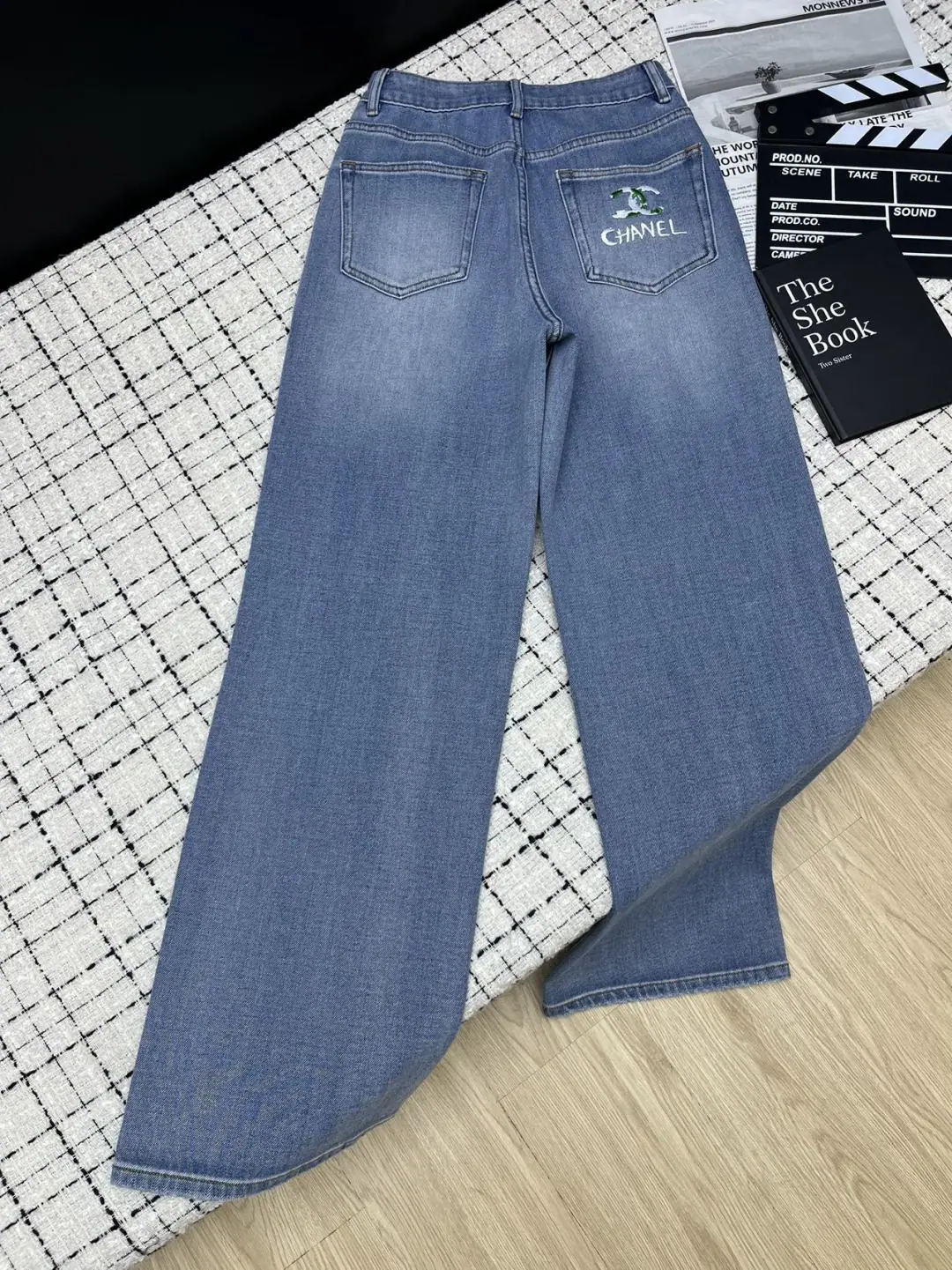 샤넬 스트레이트 레그 데님 여성 바지 상세 이미지 8