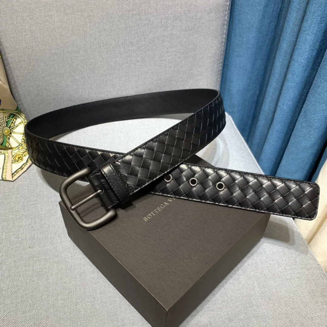 보테가베네타 핸드메이드 송아지가죽 니켈 버클 벨트 상세 이미지 4