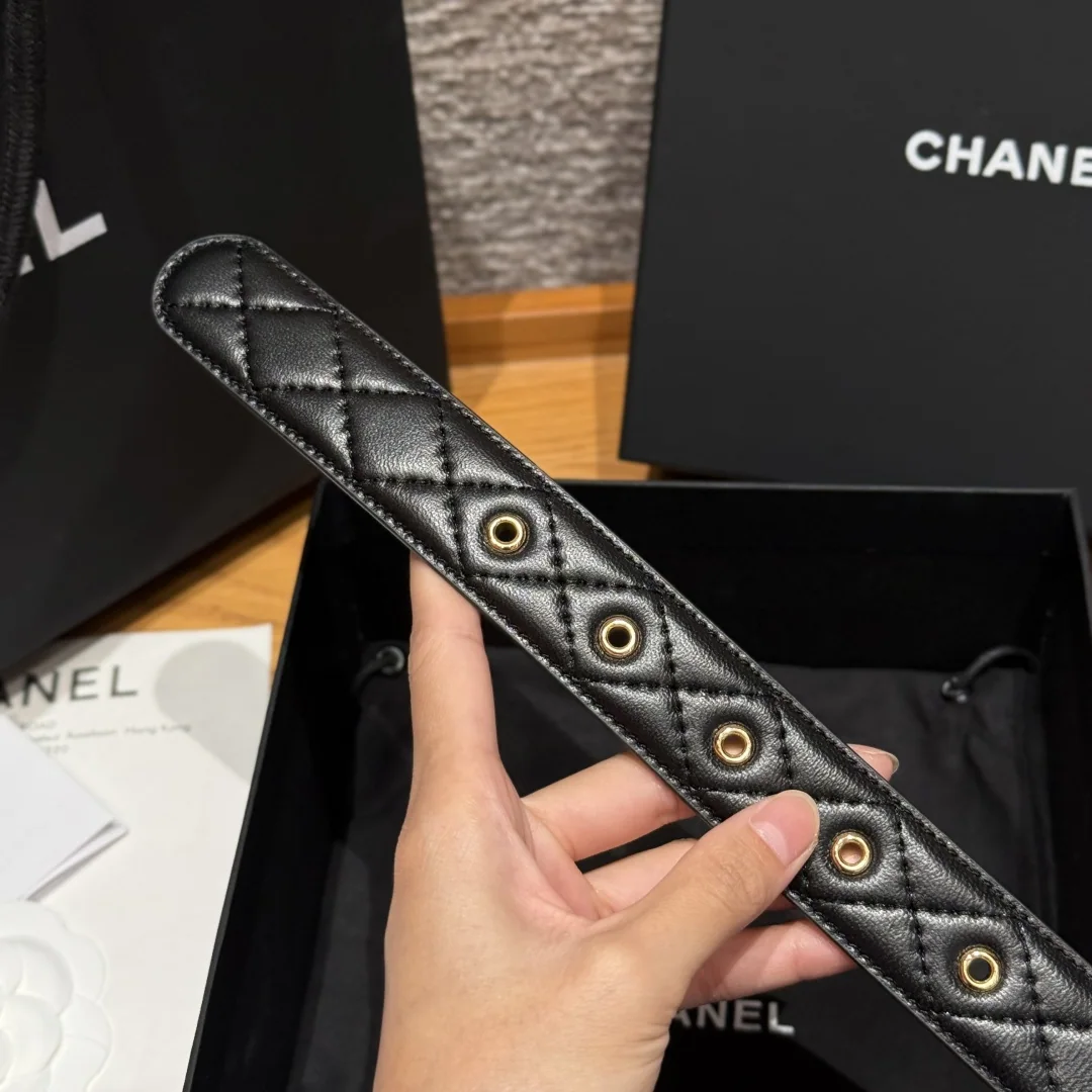 샤넬 더블 C 로고 램스킨 벨트 상세 이미지 7