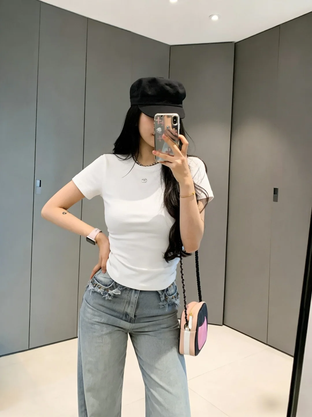 샤넬 여성 반팔 티셔츠 3 종 세트 상세 이미지 9