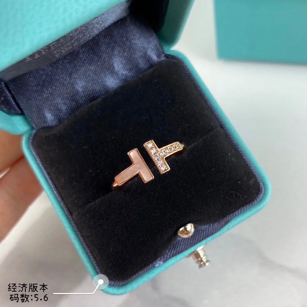 티파니 마더 오브 펄 더블 T 반지 상세 이미지 7